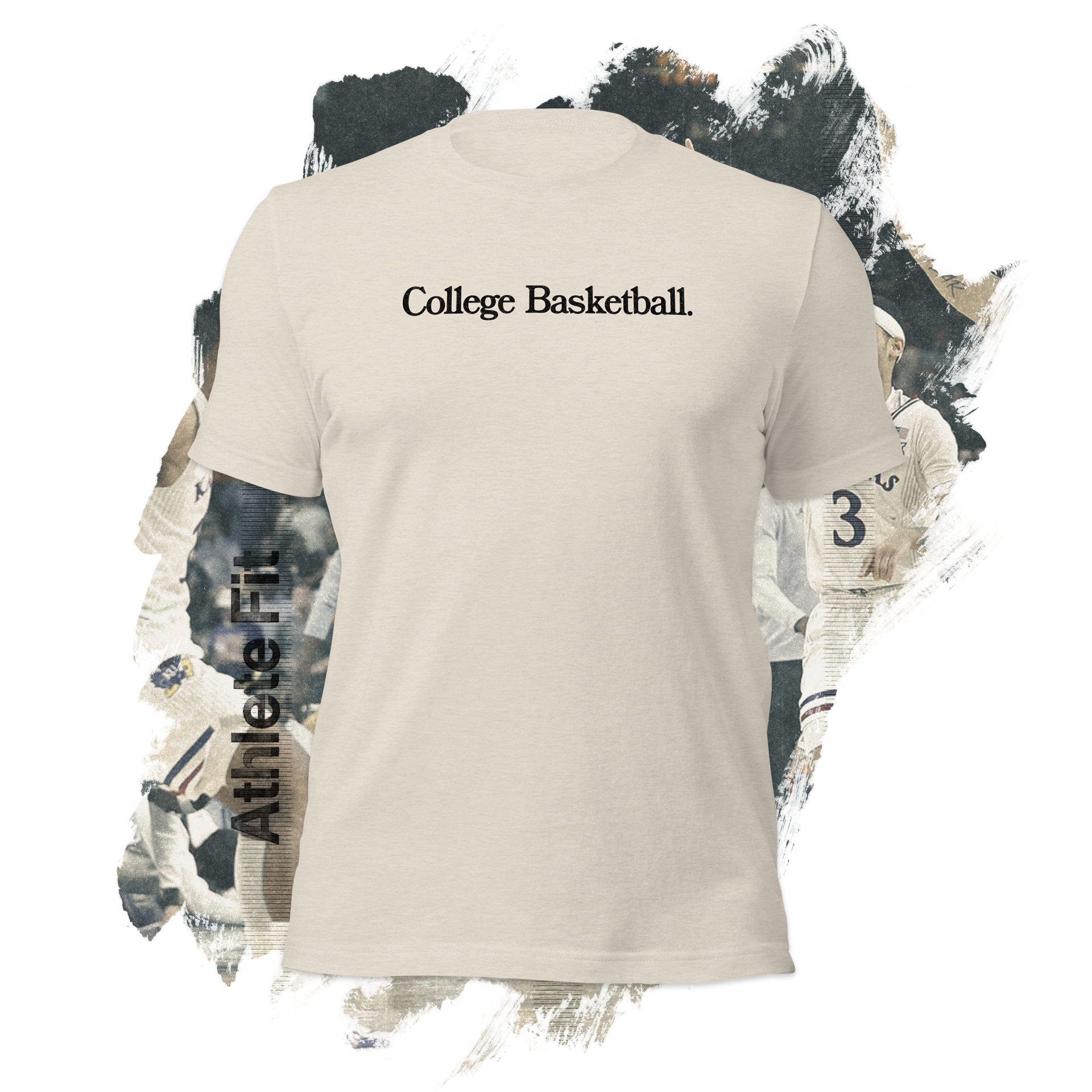 College Basketball Tee | Sand | Athlete Fit