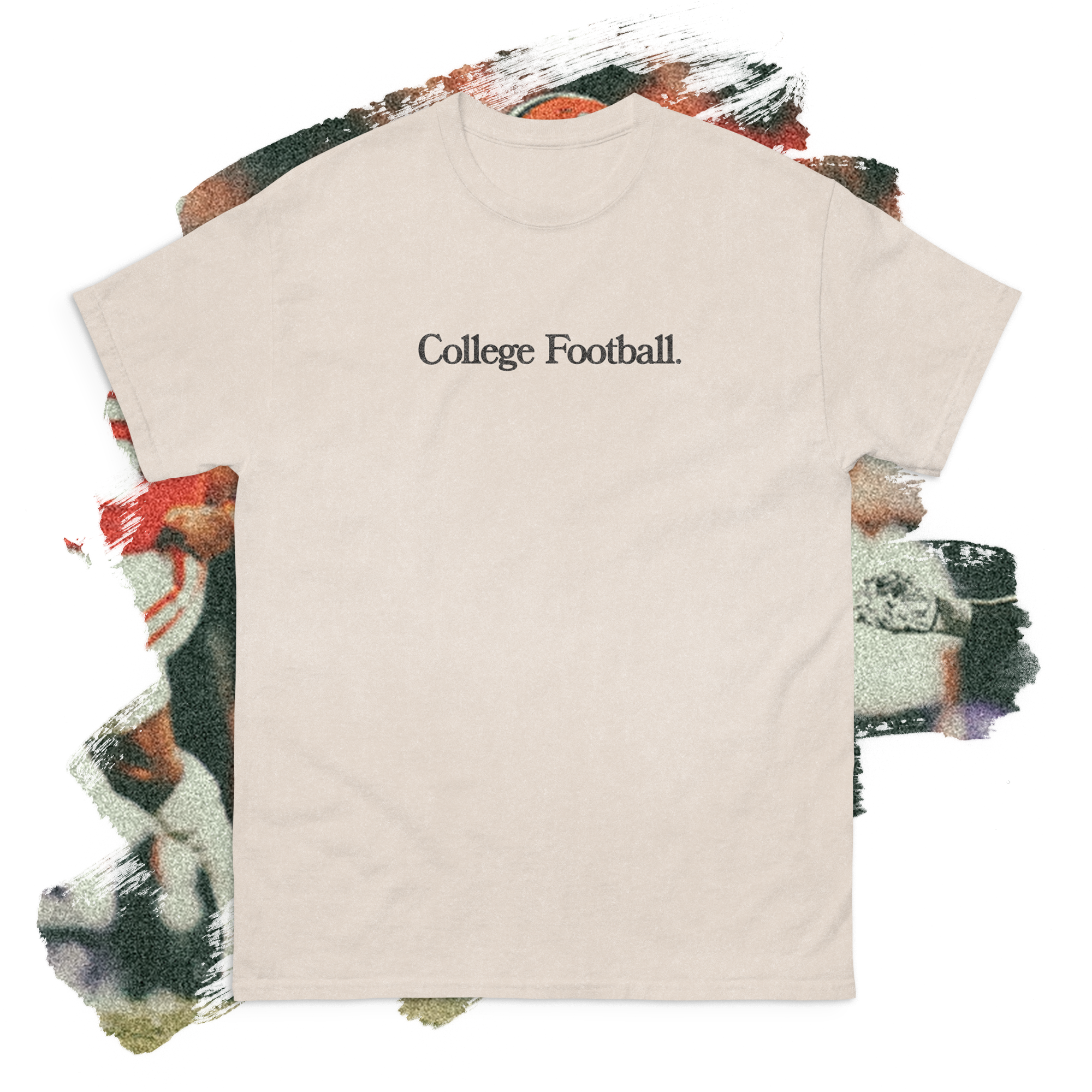 College Football Tee | Sand | Retro Fit