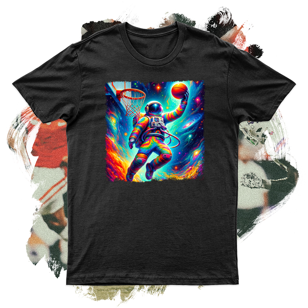 Psychedelic Astronaut with Basketball Softstyle Tee