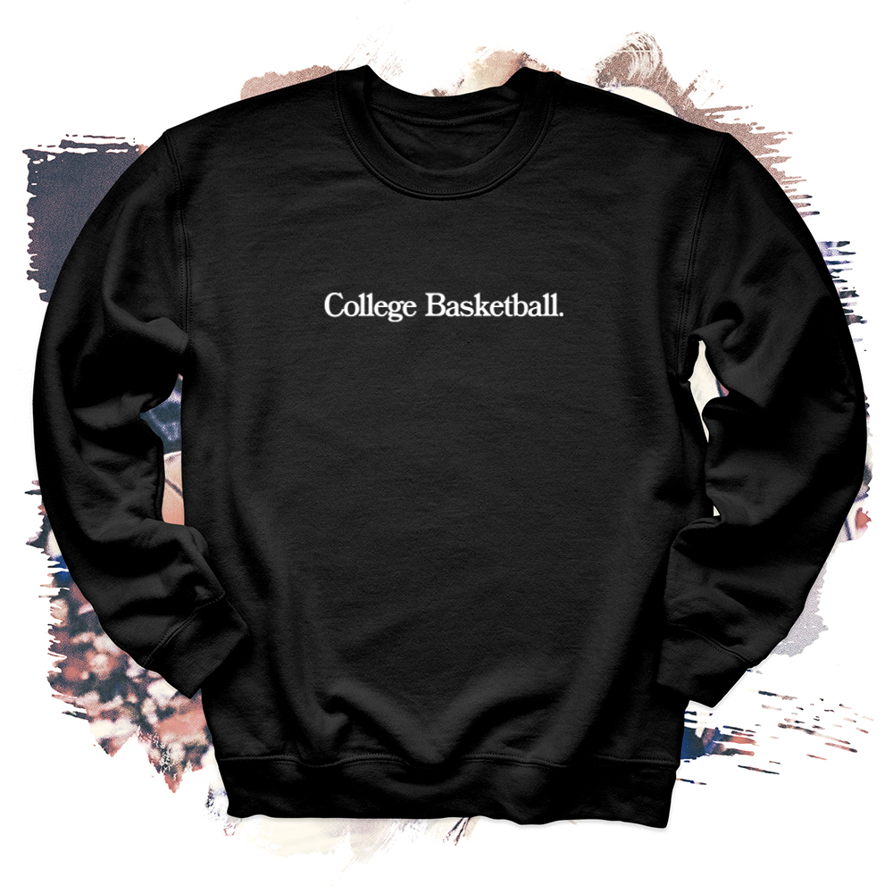 College Basketball White Crewneck