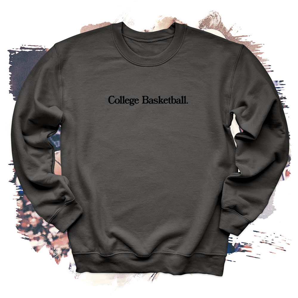 College Basketball Black Crewneck