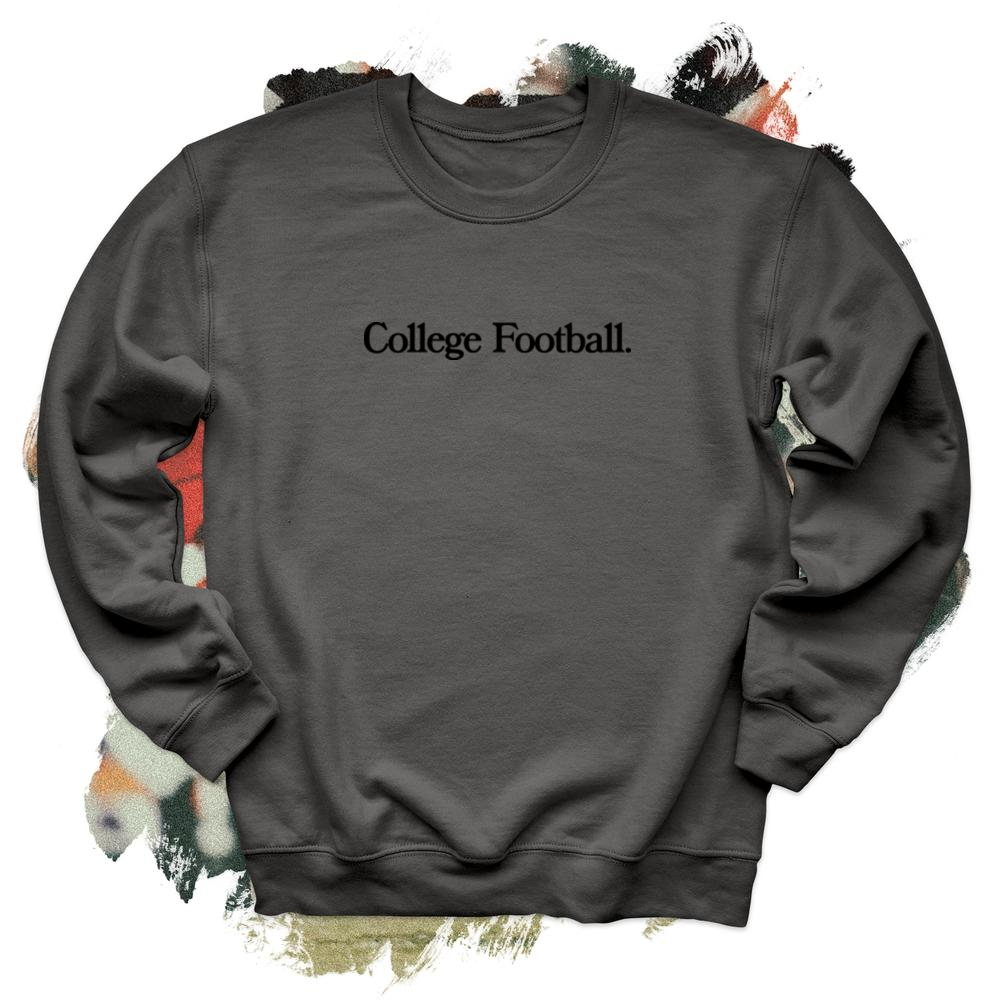 College Football Black Crewneck