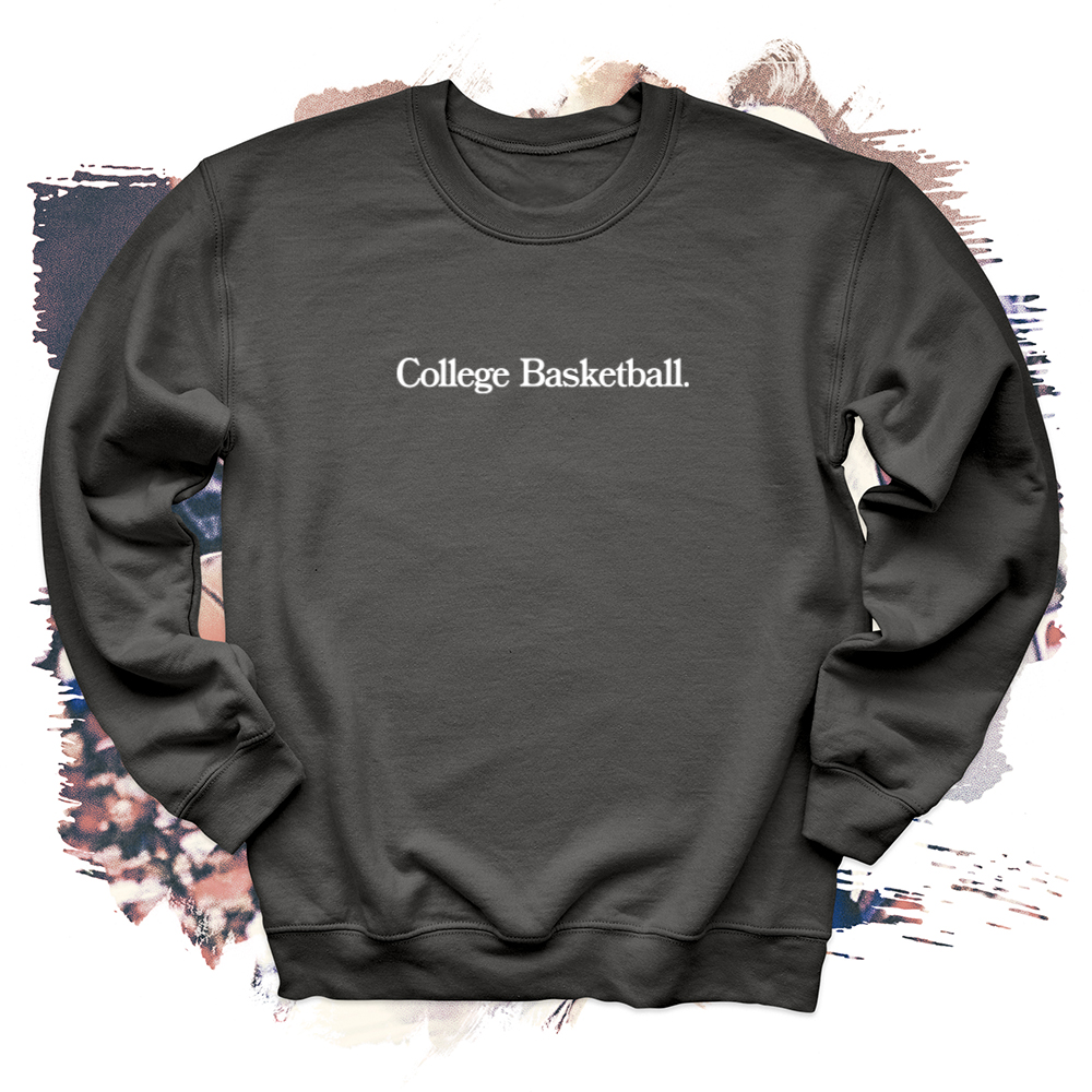 College Basketball White Crewneck