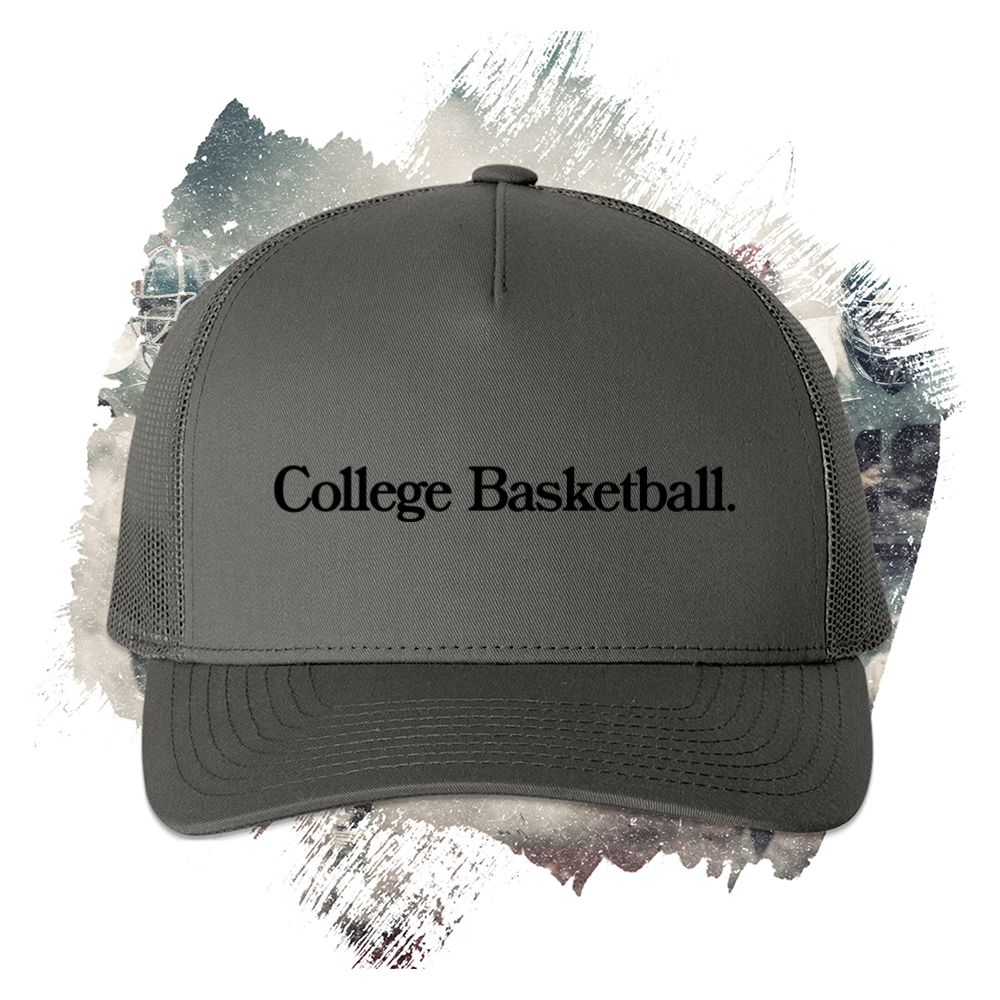 College Basketball Black Trucker Cap
