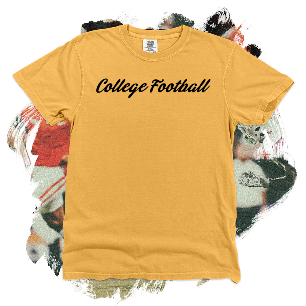 College Football Script Black Comfort Blend Tee