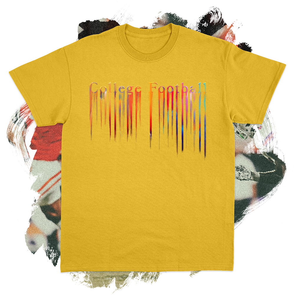 College Football Rainbow Drip Tee