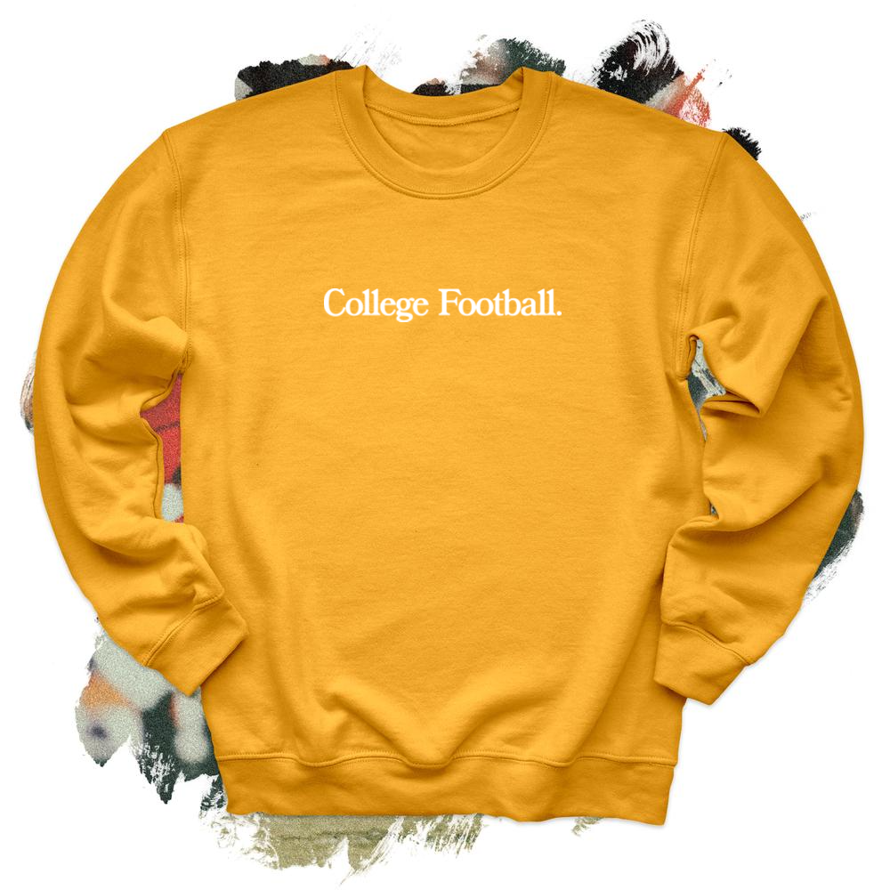 College Football White Crewneck