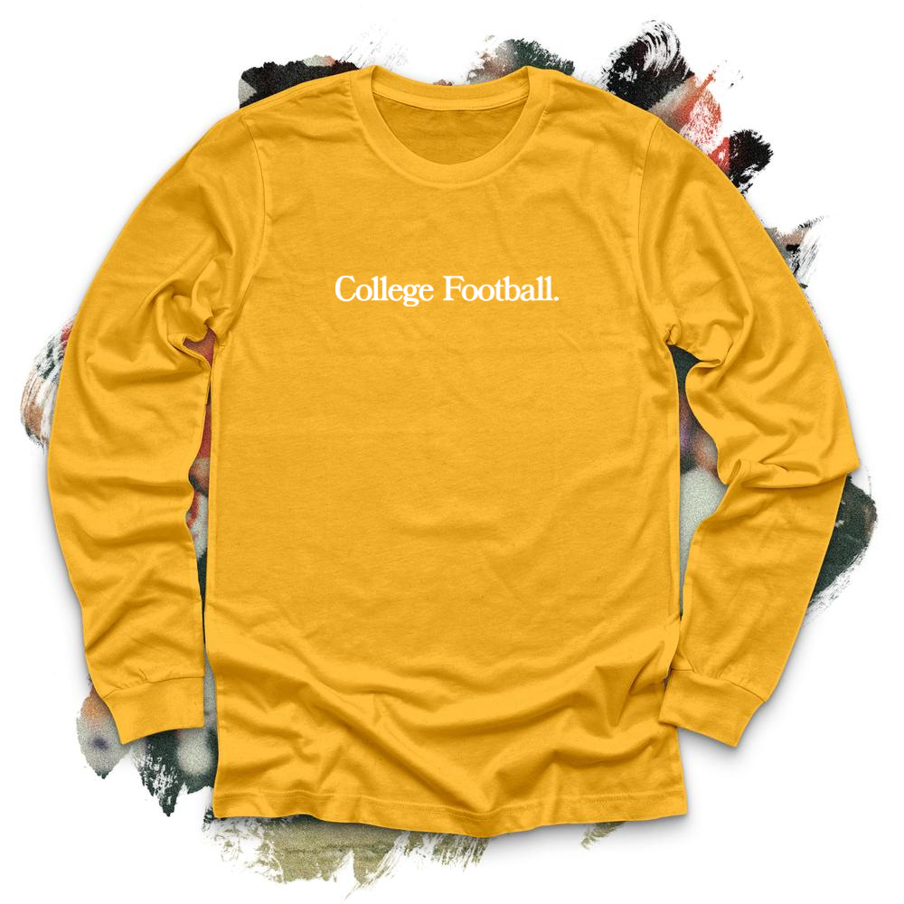 College Football White Long Sleeve