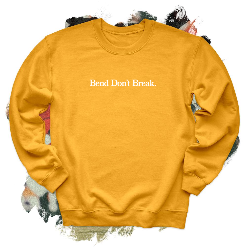 Bend Don't Break White Crewneck