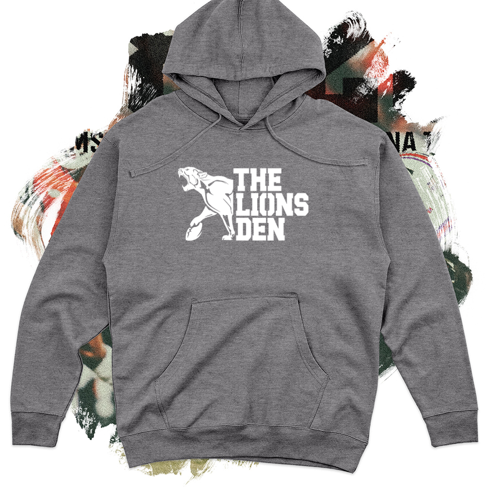 The Lions Den White Midweight Hoodie