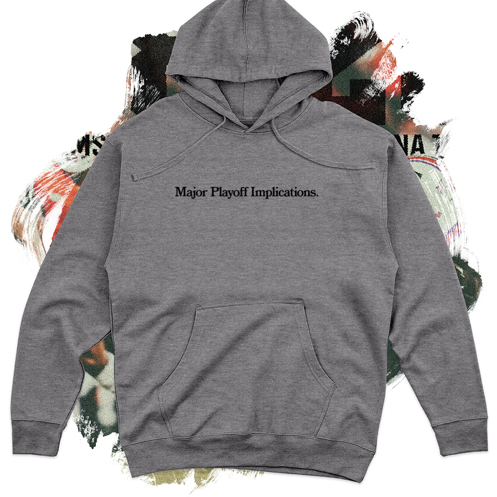 Major Playoff Implications Black Football Midweight Hoodie