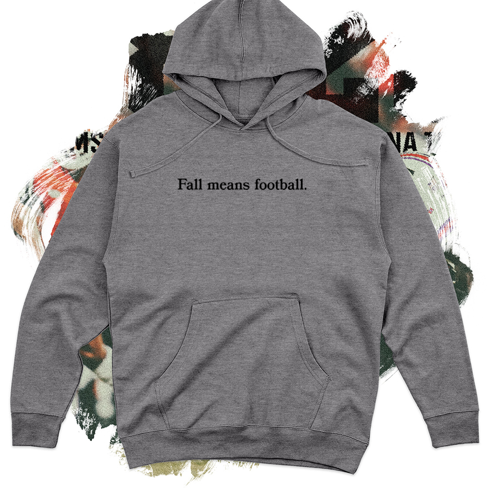 Football School Black Football Midweight Hoodie