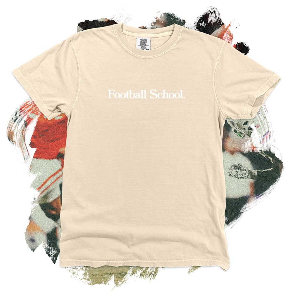 Football School White Comfort Blend Tee