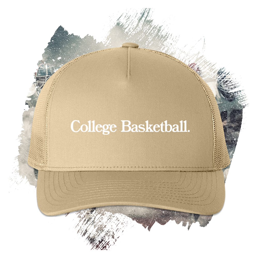 College Basketball White Trucker Cap