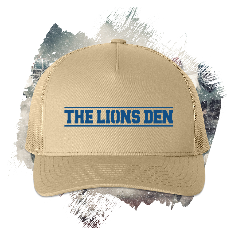 The Lions Den Blue Trucker Cap