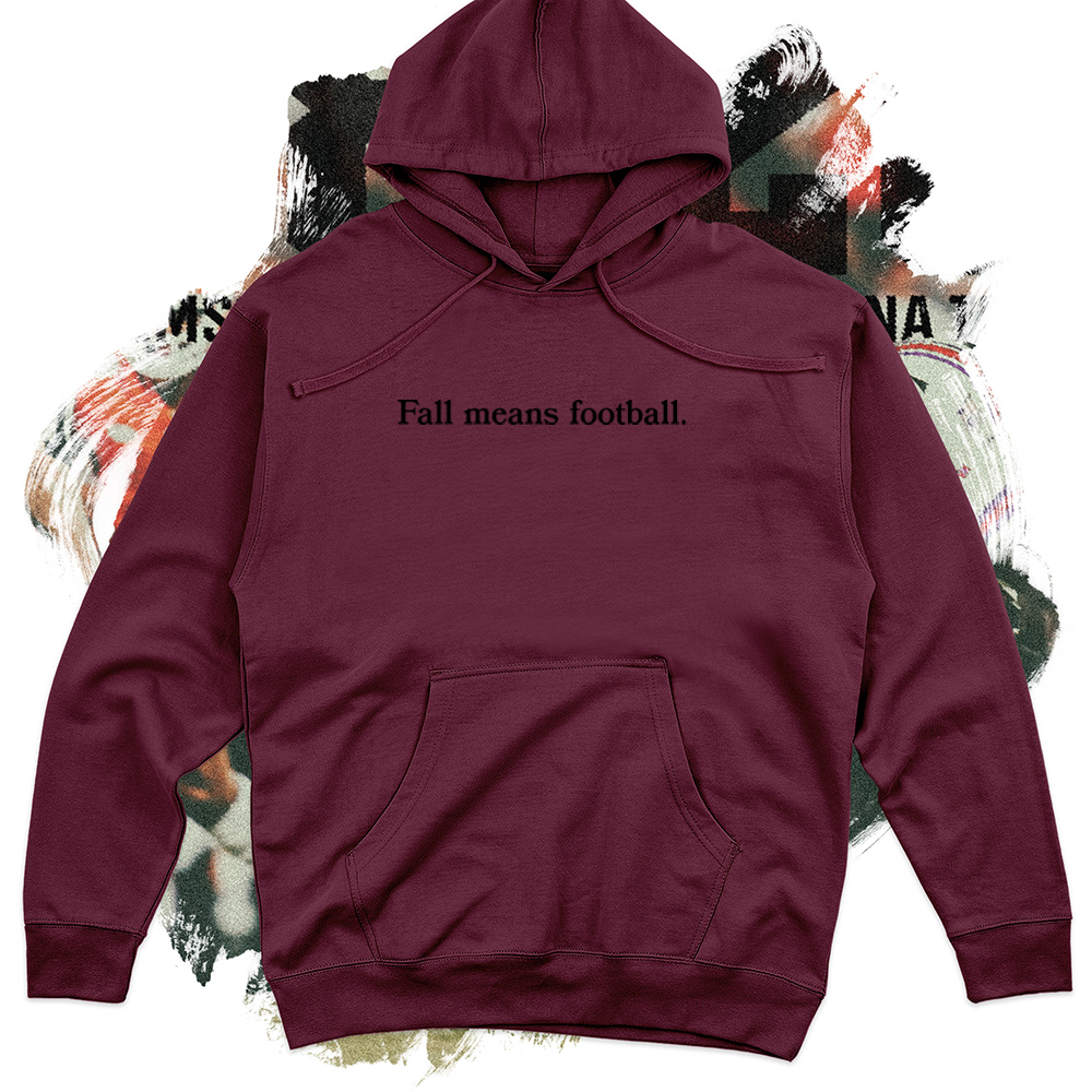 Football School Black Football Midweight Hoodie