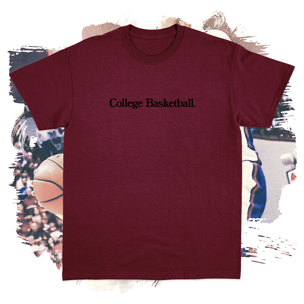 College Basketball Black Tee