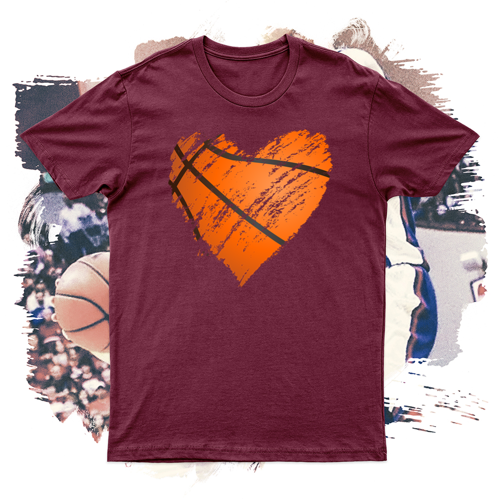 Basketball Heart Soft Blend Tee