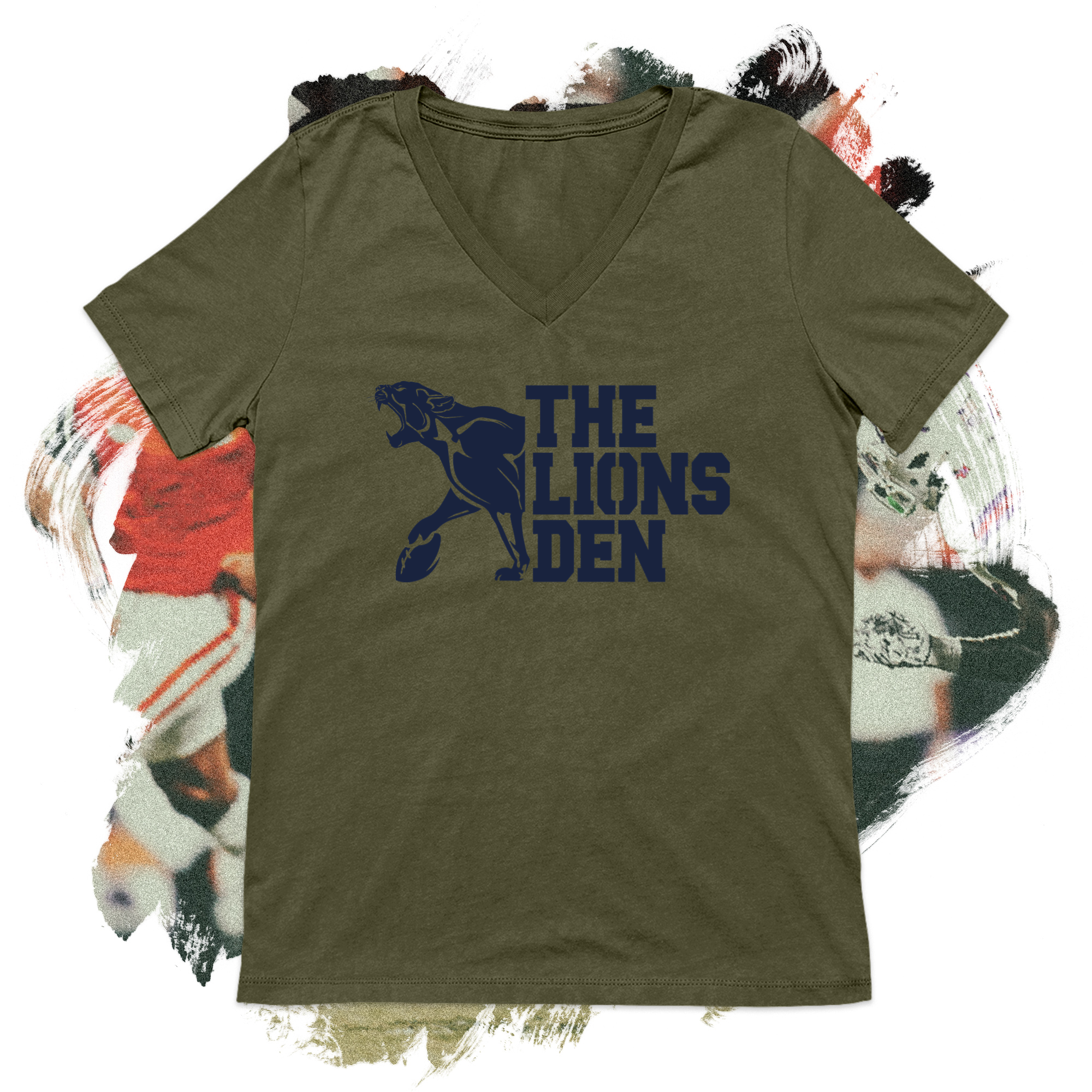 The Lions Den Blue V-Neck