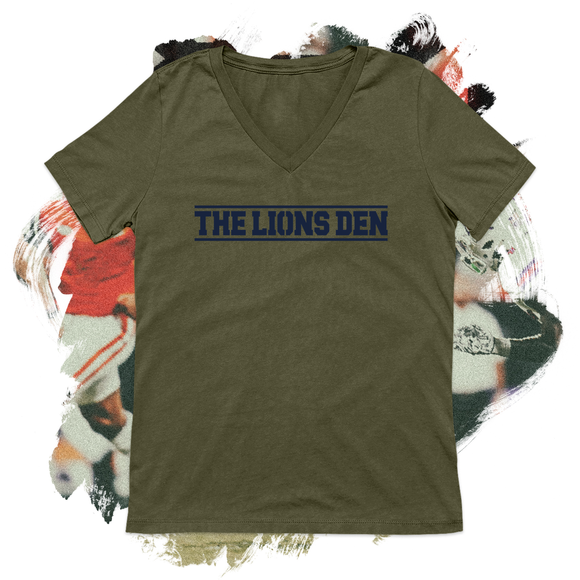 The Lions Den Blue V-Neck