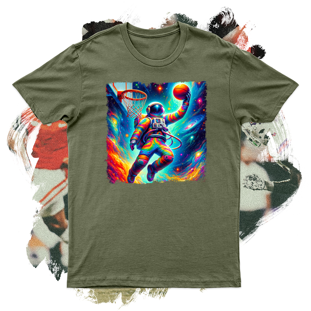 Psychedelic Astronaut with Basketball Softstyle Tee