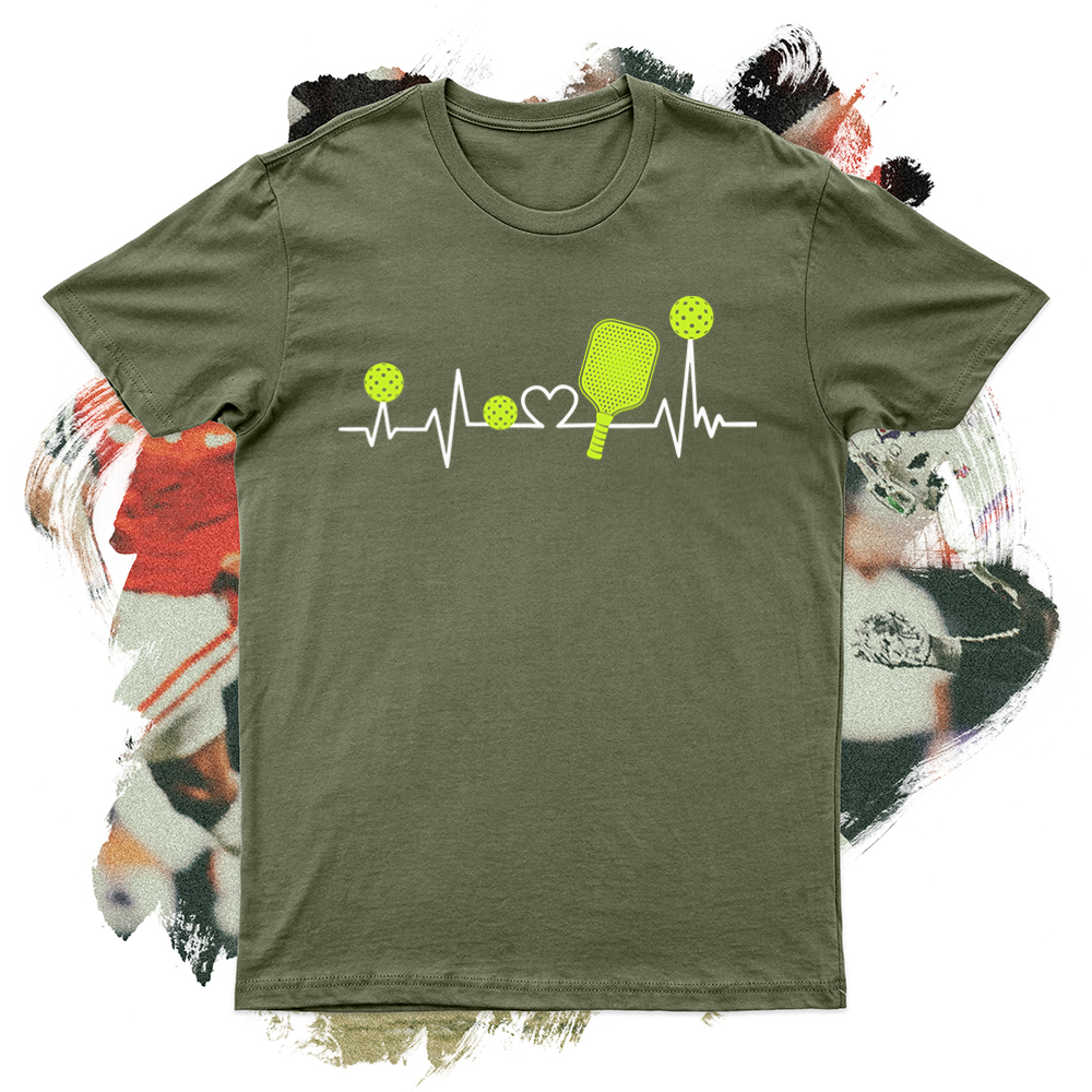 Pickleball Heart Line Softstyle Tee