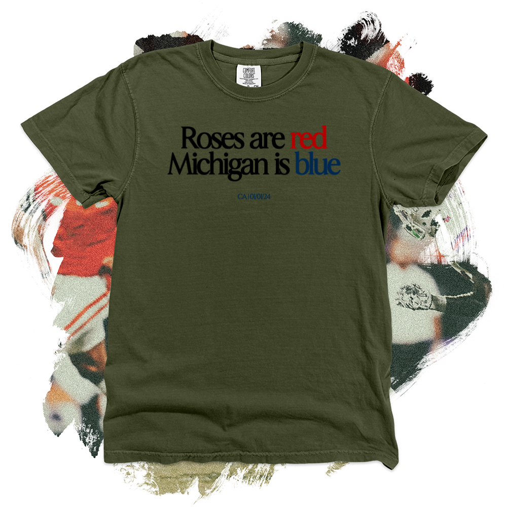 Rose are Red Michigan is Blue 02 Comfort Blend Tee
