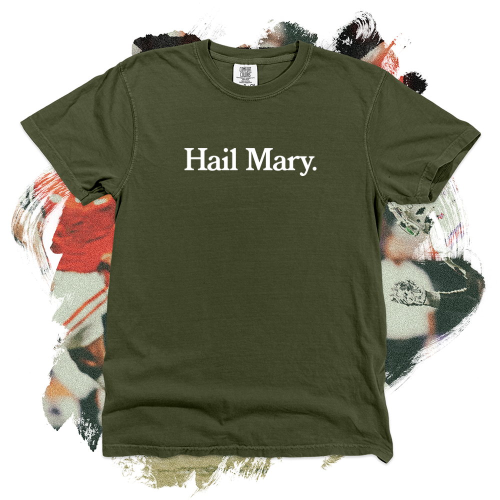 Hail Mary White Comfort Blend Tee