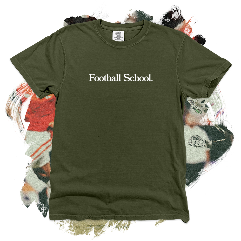 Football School White Comfort Blend Tee