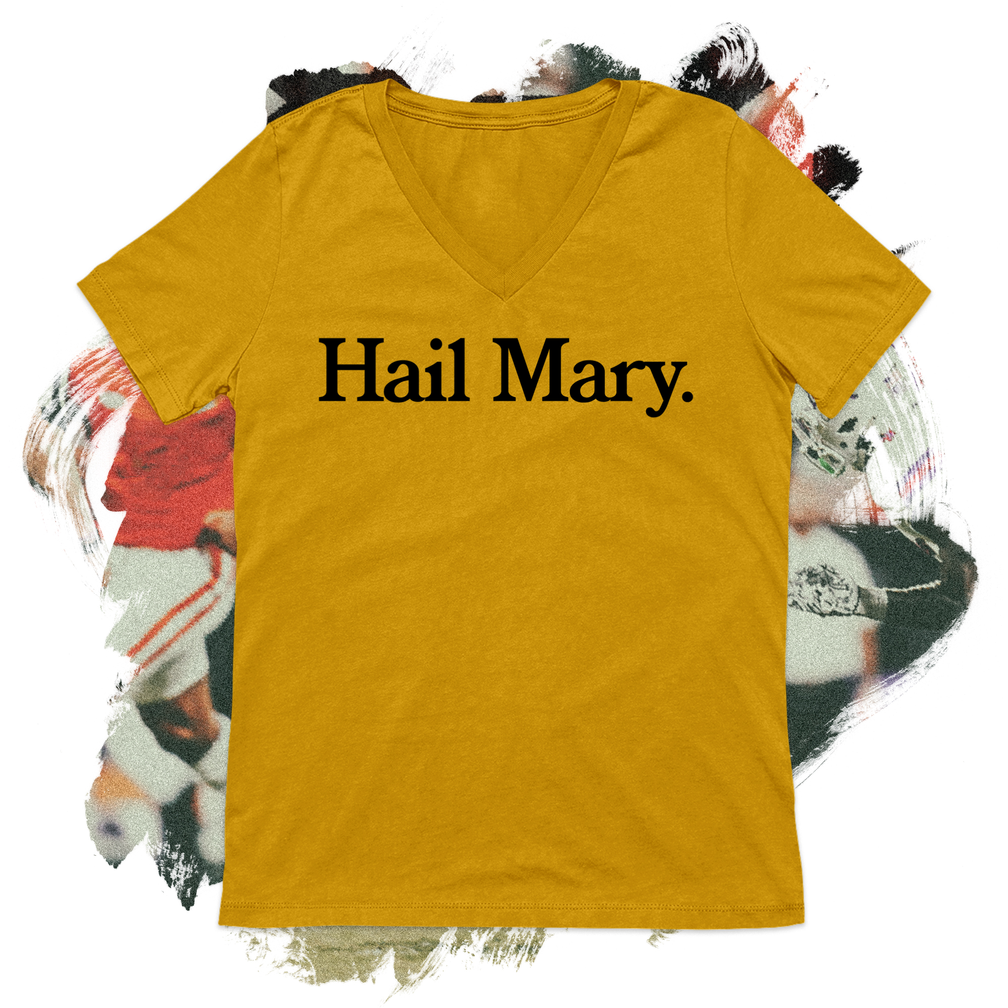 Hail Mary Black Football V-Neck