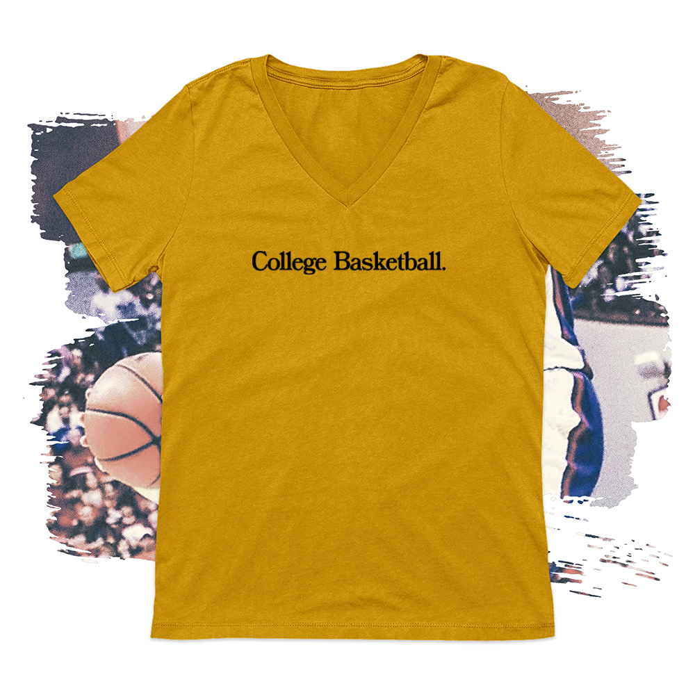 College Basketball Black V-Neck