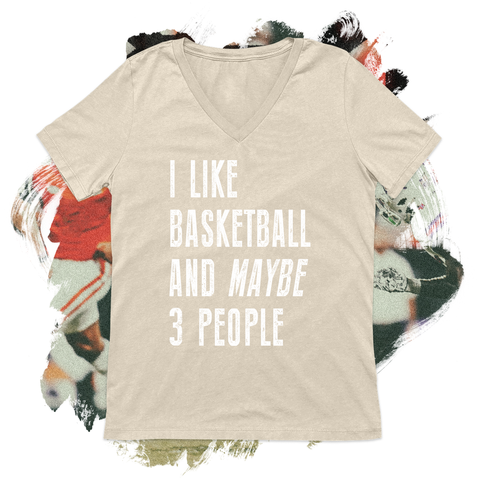 I Like Basketball V-Neck