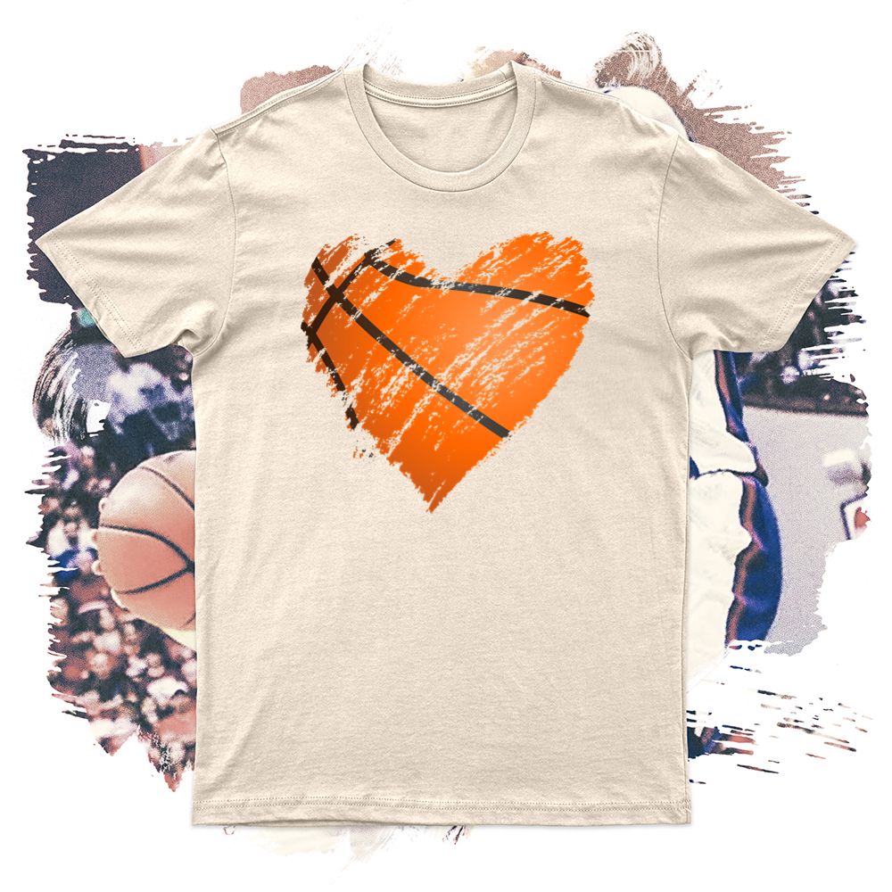 Basketball Heart Soft Blend Tee
