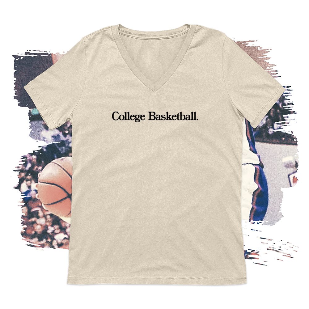 College Basketball Black V-Neck