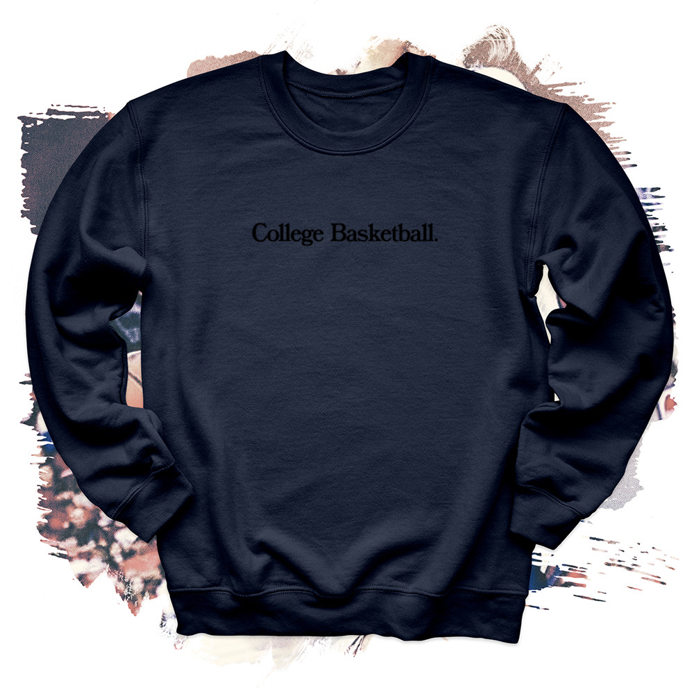 College Basketball Black Crewneck