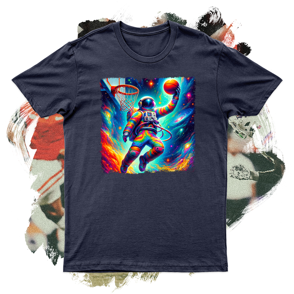 Psychedelic Astronaut with Basketball Softstyle Tee