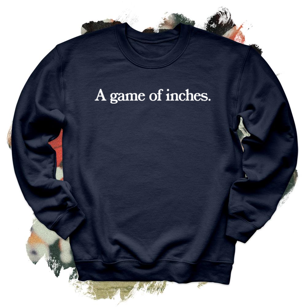 A Game of Inches White Football Crewneck