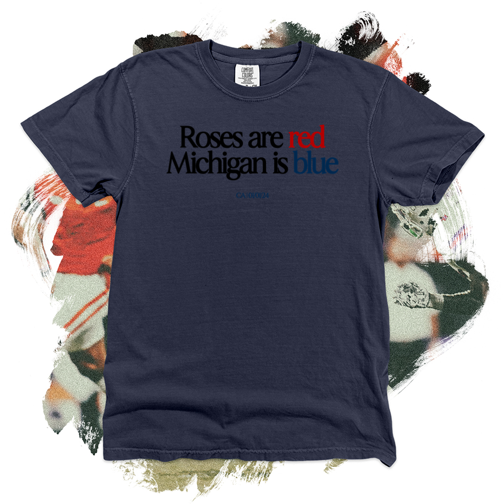 Rose are Red Michigan is Blue 02 Comfort Blend Tee
