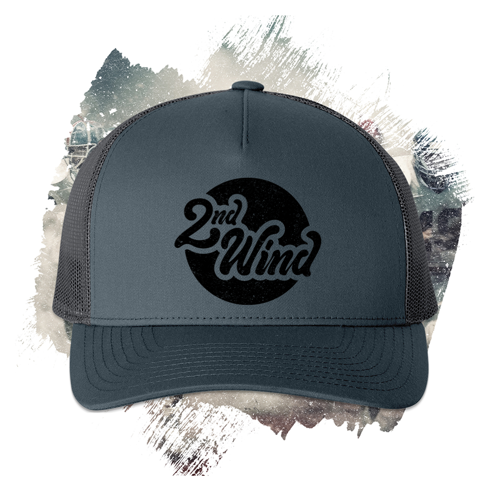 2nd Wind Black Trucker Cap