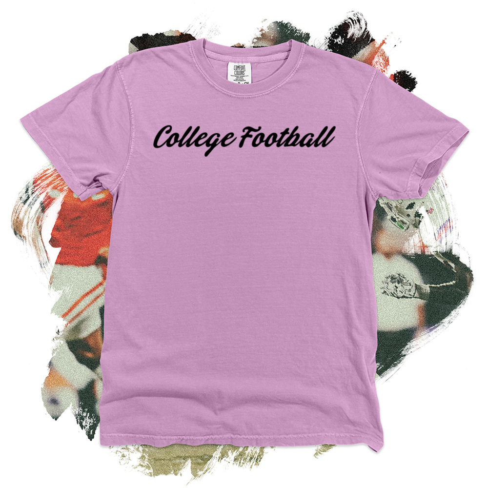 College Football Script Black Comfort Blend Tee