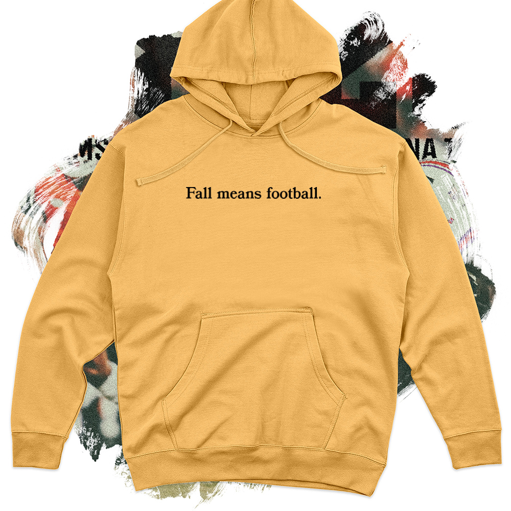 Football School Black Football Midweight Hoodie