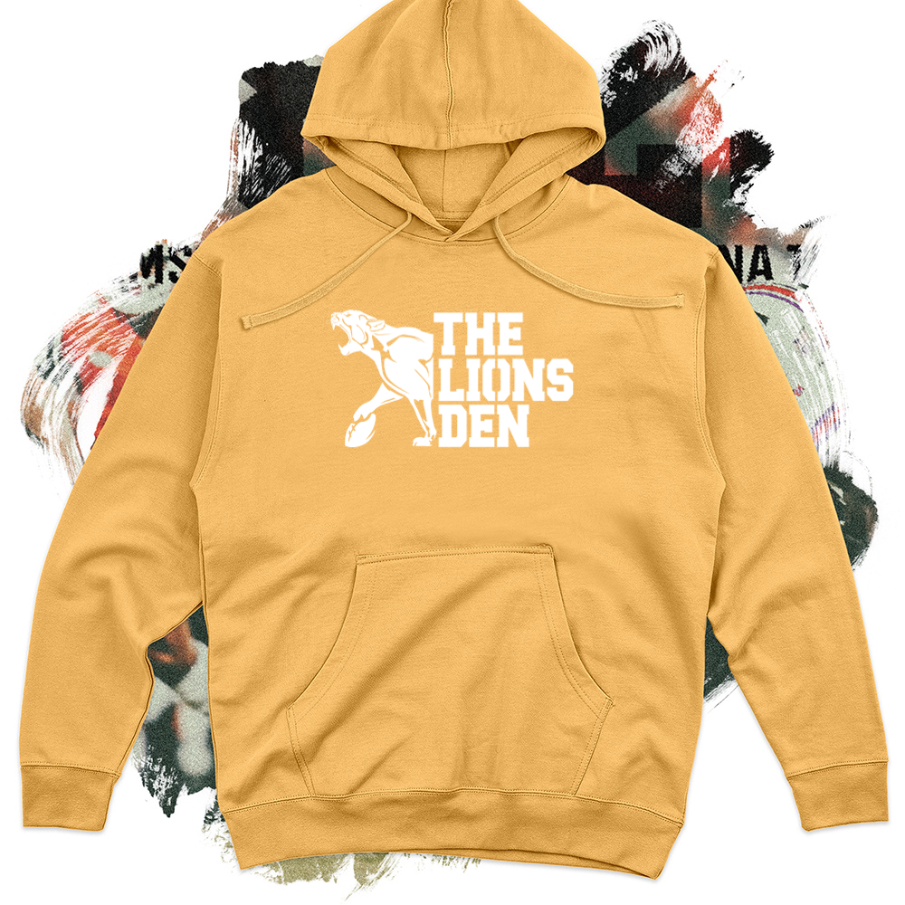 The Lions Den White Midweight Hoodie
