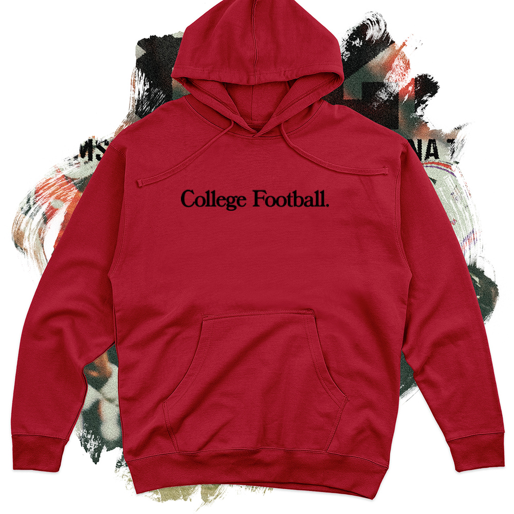 College Football Black Midweight Hoodie