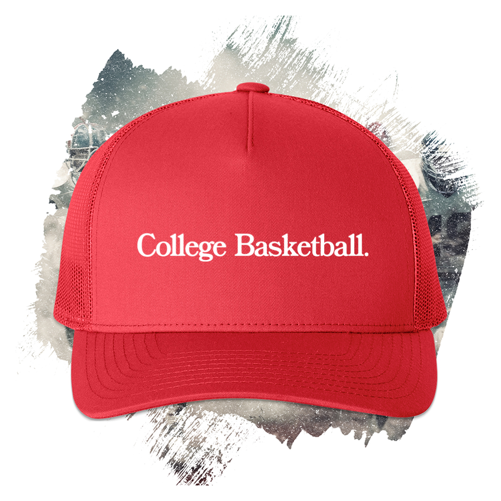 College Basketball White Trucker Cap