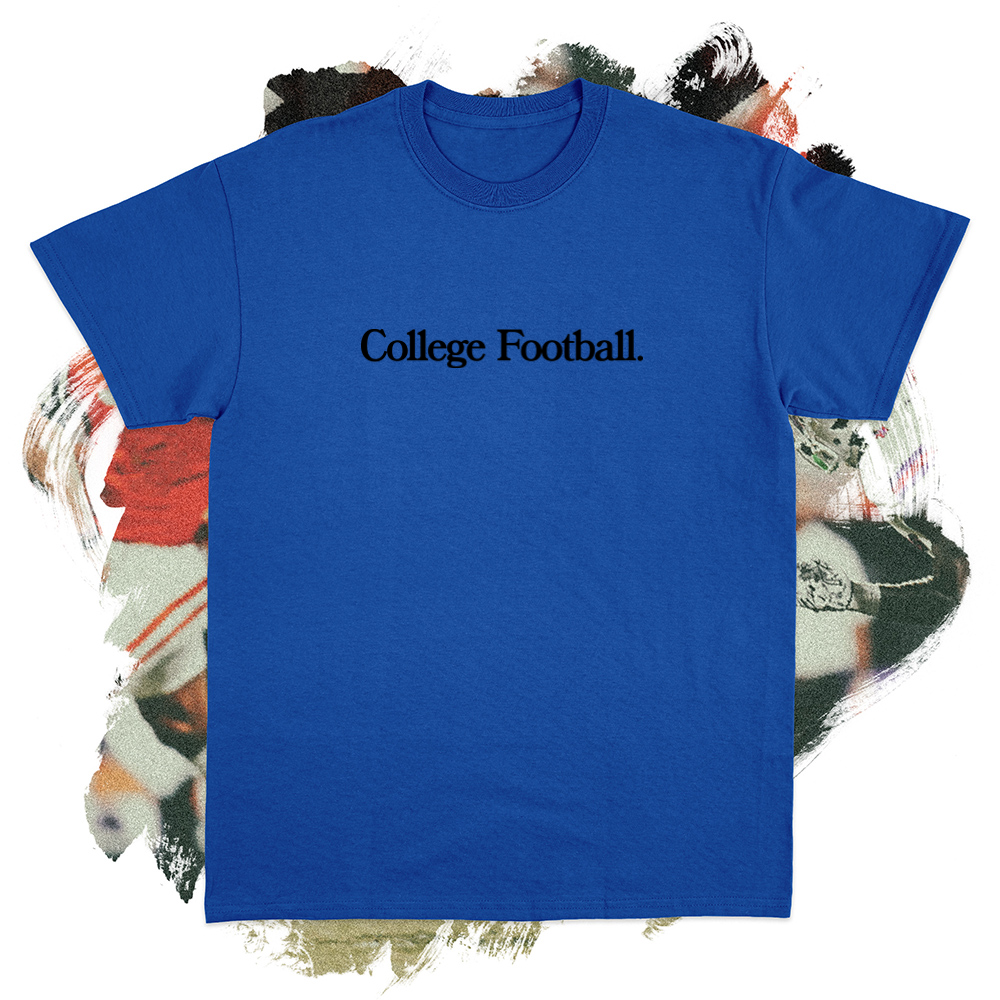 College Football Black Tee