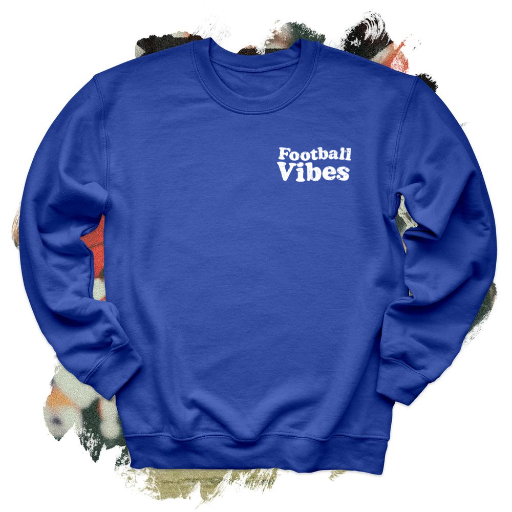 Football Vibes White 02 Crewneck