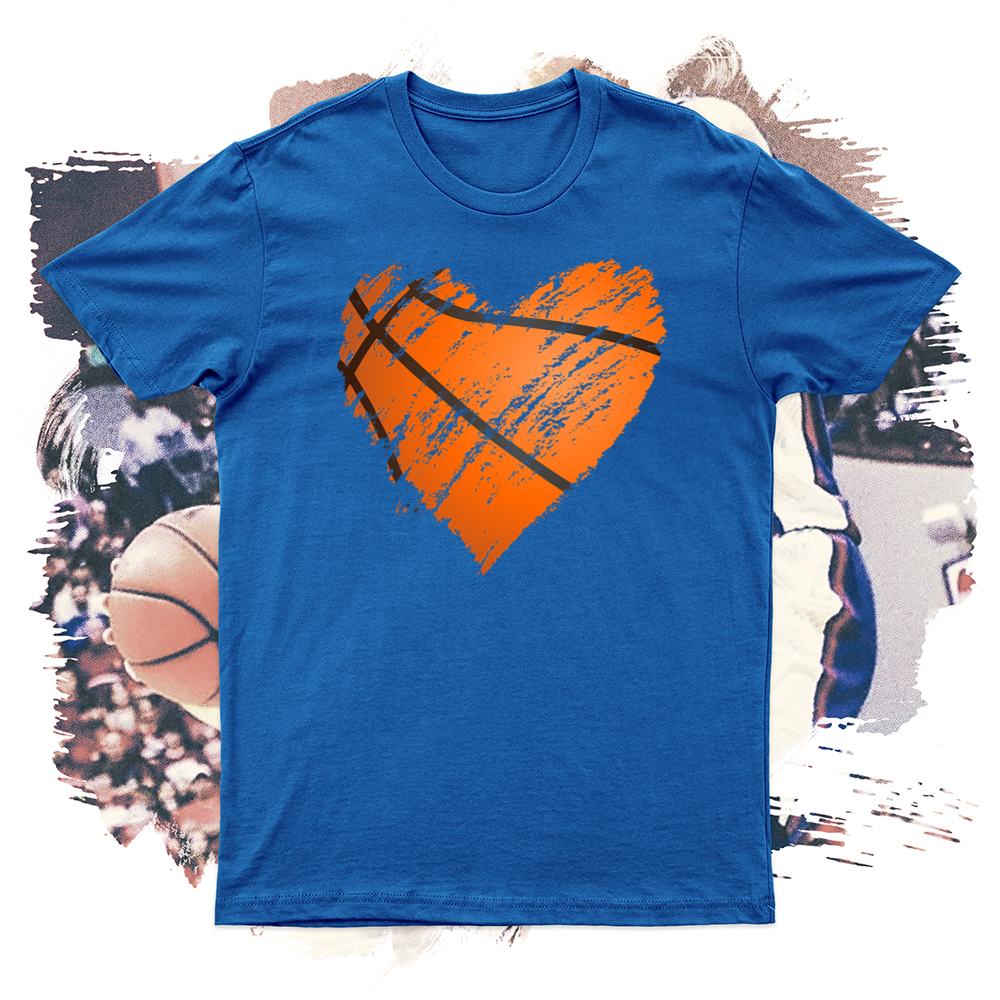 Basketball Heart Soft Blend Tee