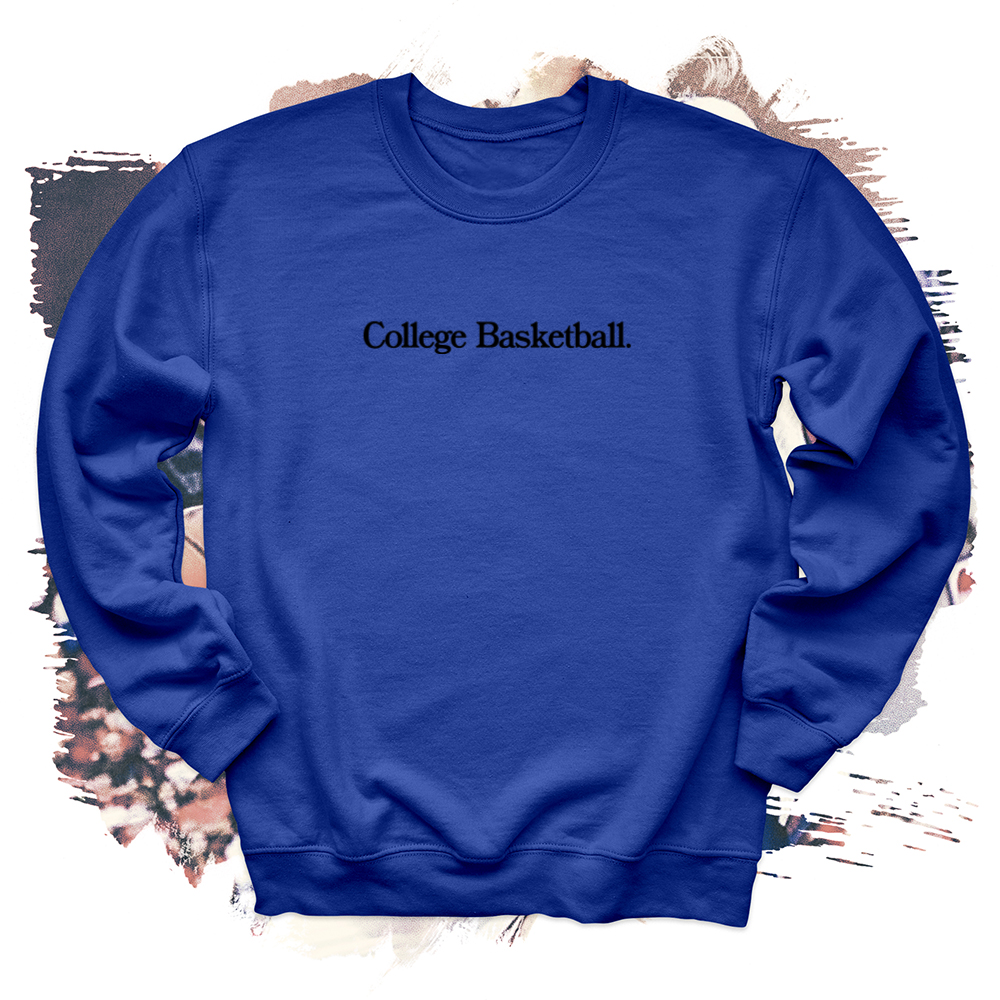 College Basketball Black Crewneck