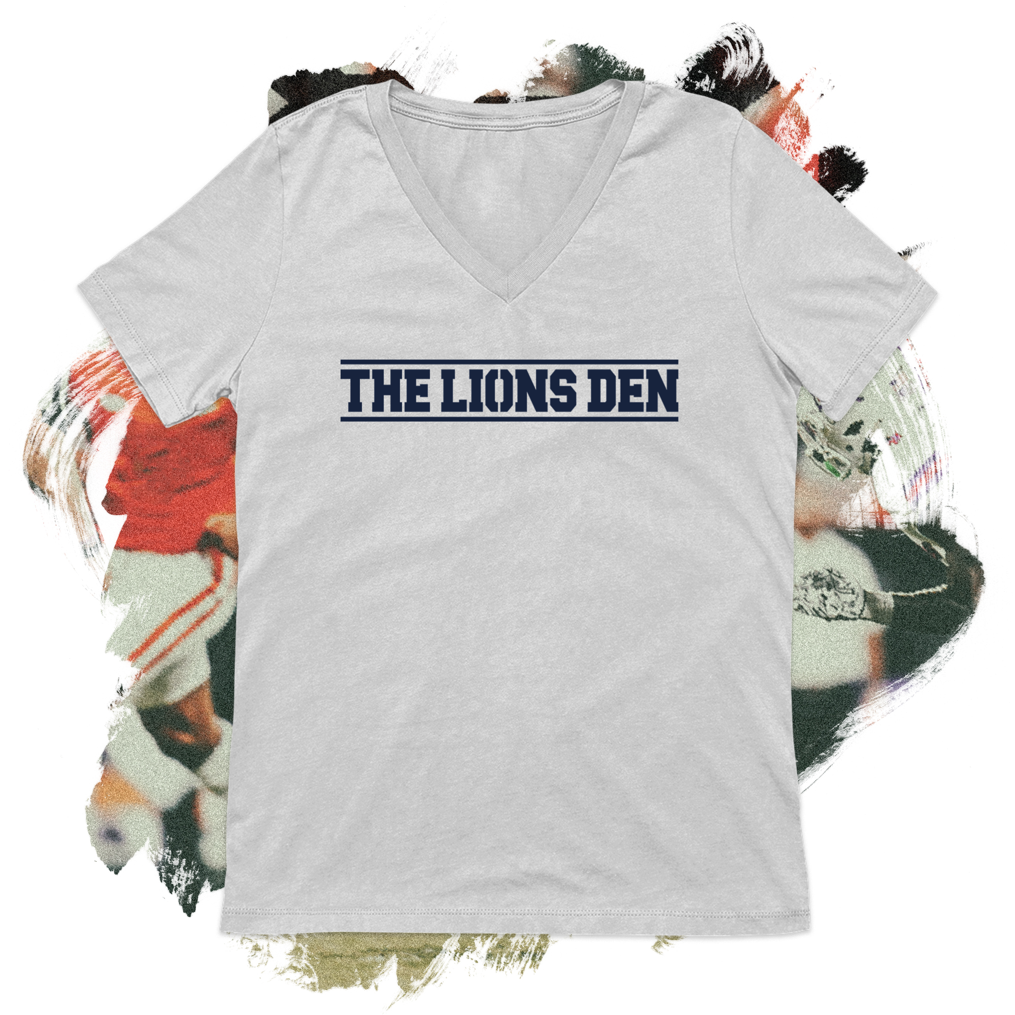 The Lions Den Blue V-Neck