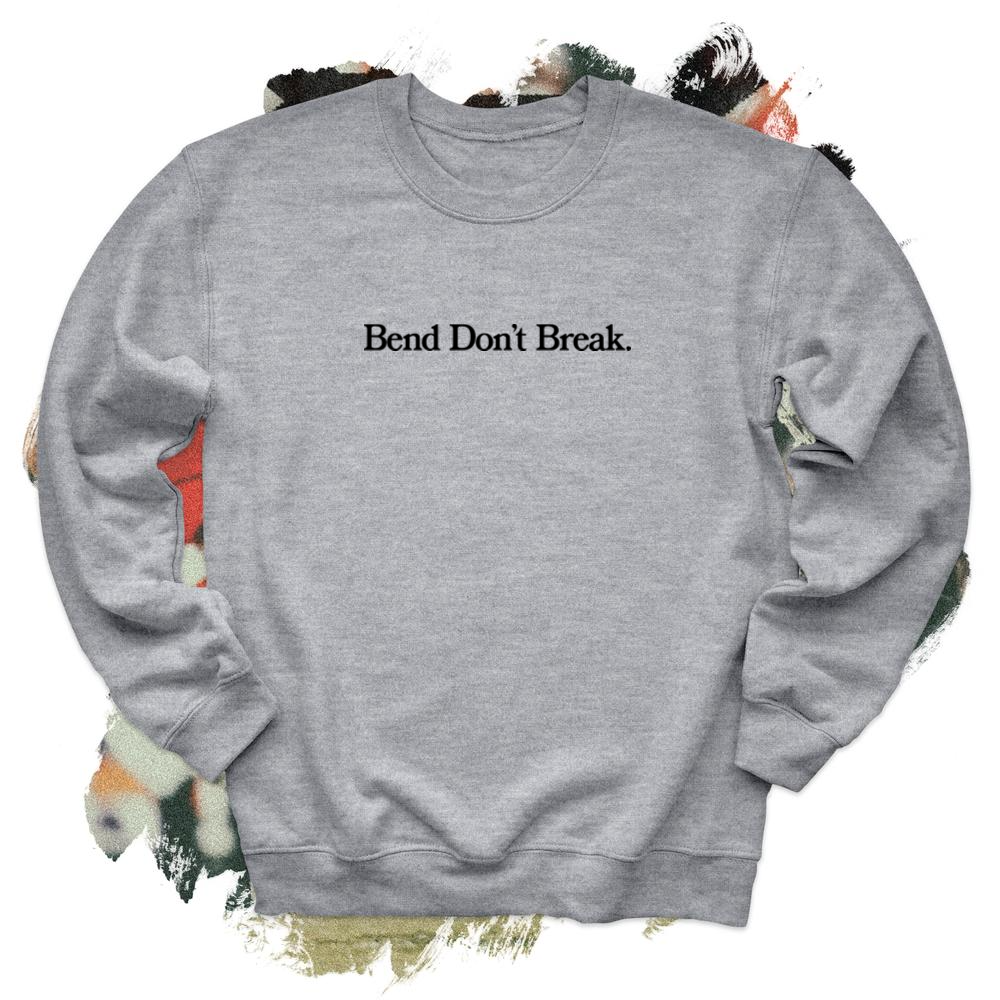 Bend Don't Break Black Crewneck